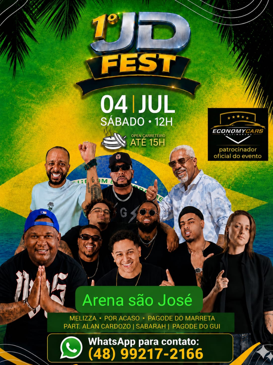 São José vai receber a primeira edição da JD Fest neste sábado