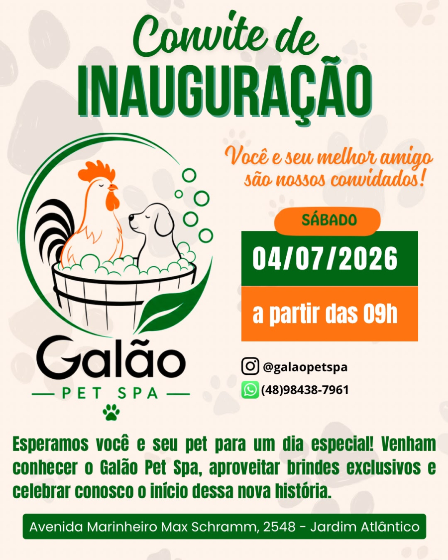 Após 14 anos de tradição, Agropet Galão inaugura o Galão Pet Spa em Florianópolis