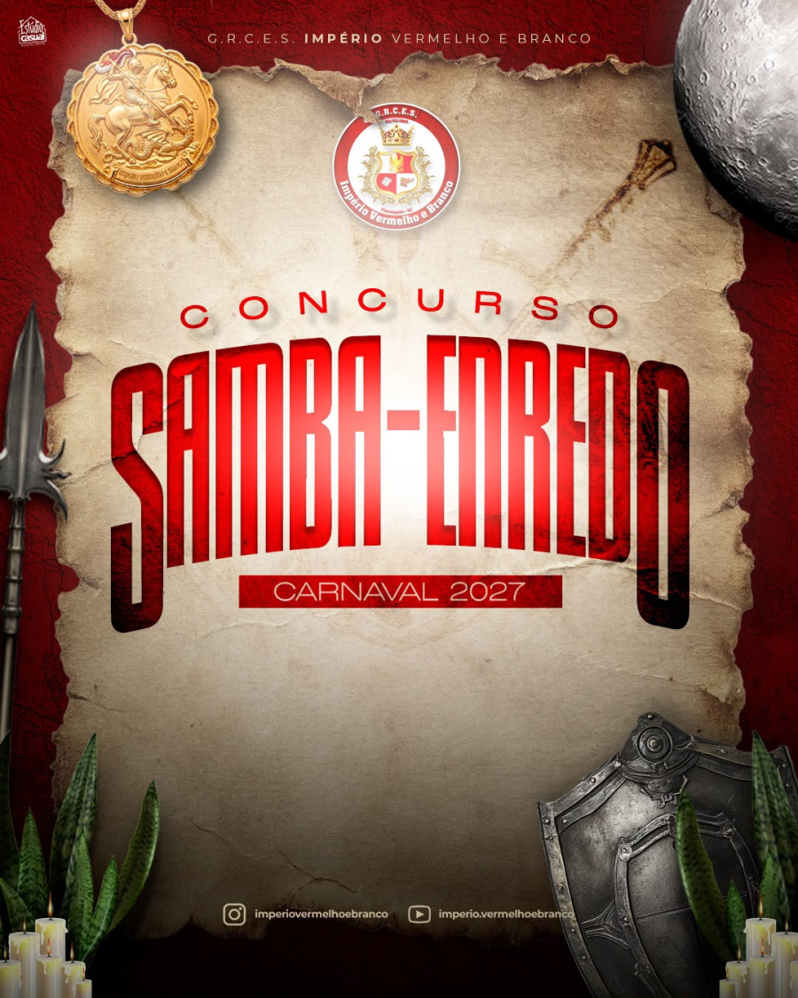 Império Vermelho e Branco abre concurso de Samba-Enredo com grande premiação 
