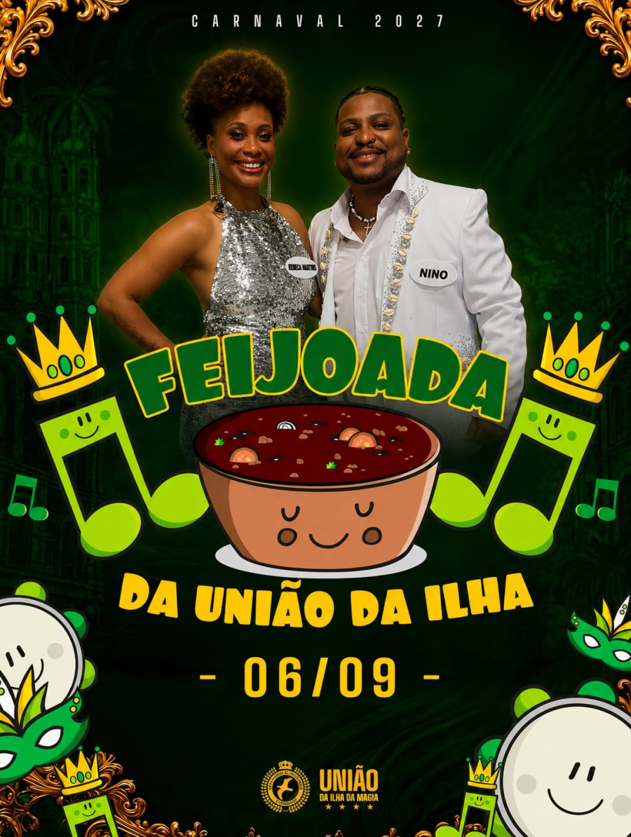 União da Ilha da Magia promove grande feijoada com apresentação do samba-enredo e homenagem aos 60 anos de Luciano Martins