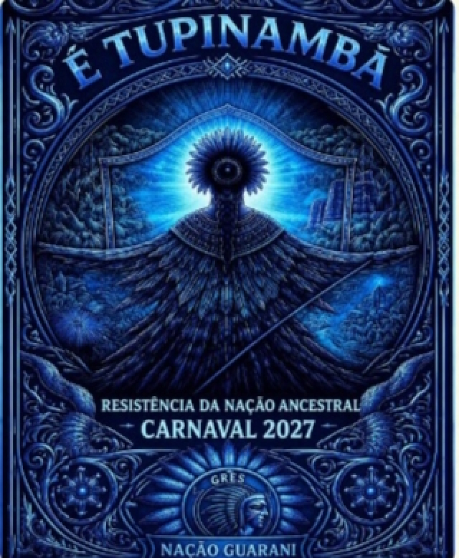 Nação Guarani abre série sobre os enredos do Carnaval 2027 com homenagem à resistência ancestral dos Tupinambás