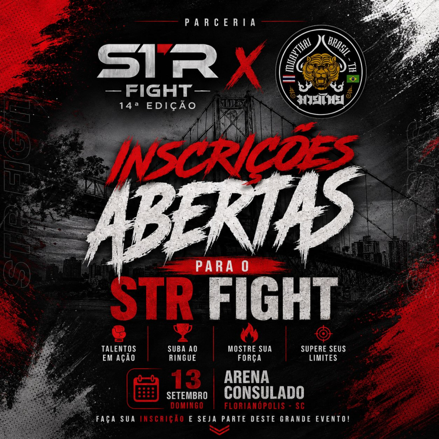 STR FIGHT chega a Florianópolis para sua 14ª edição com entrada gratuita e apoio da Prefeitura