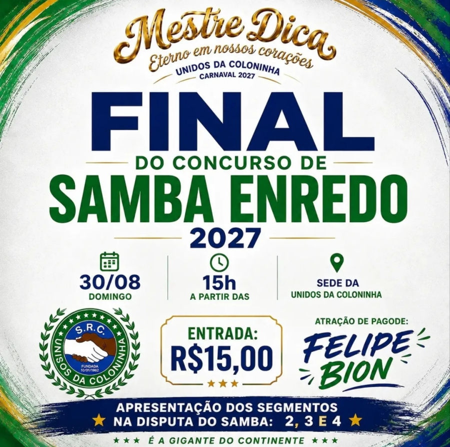 Gigante do Continente escolherá seu hino para 2027 neste domingo
