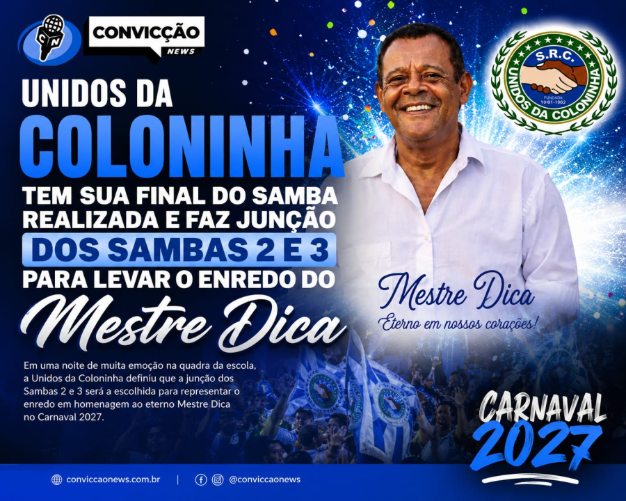 Gigante do Continente faz junção dos sambas 2 e 3 para homenagear Mestre Dica