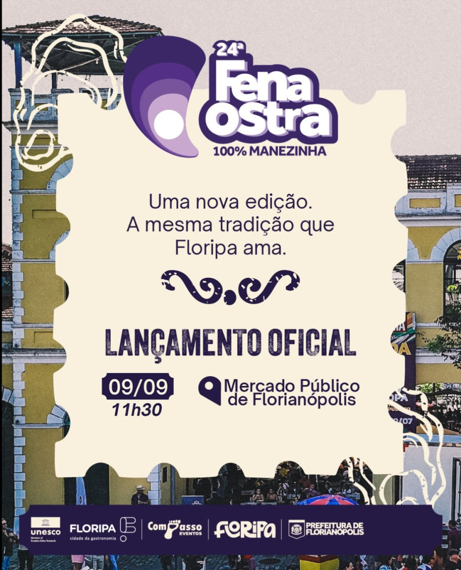 Abertura oficial da Fenaostra acontece nesta quarta-feira no Mercado Público de Floripa