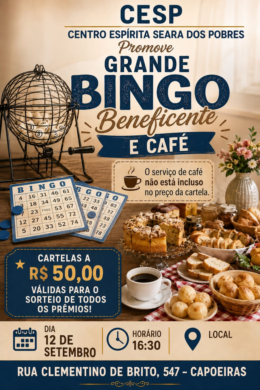 Tradicional Centro Espírita da Grande Florianópolis promoverá bingo beneficente no próximo dia 12 de setembro