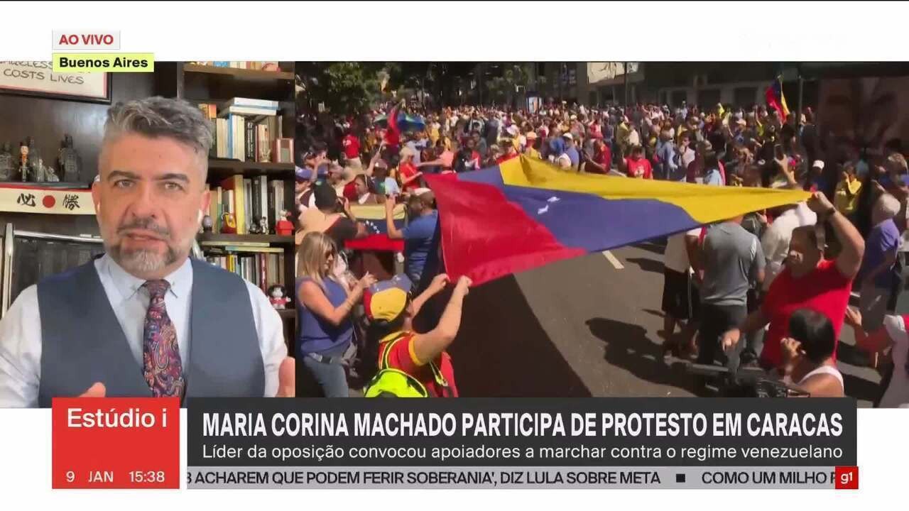 María Corina Machado é libertada após ser detida em manifestação contra Maduro, diz oposição
