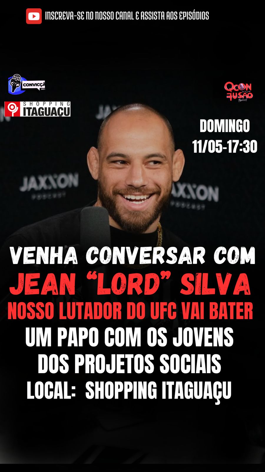 Podcast QConfusão promove encontro com Jean Lord para jovens de projetos sociais em Florianópolis